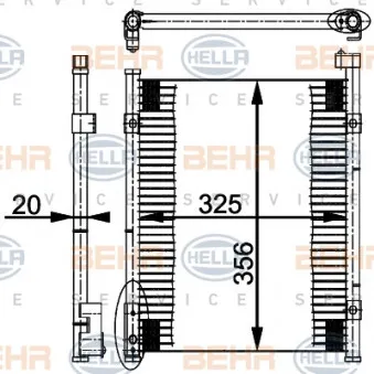 Condenseur, climatisation HELLA 8FC 351 037-021