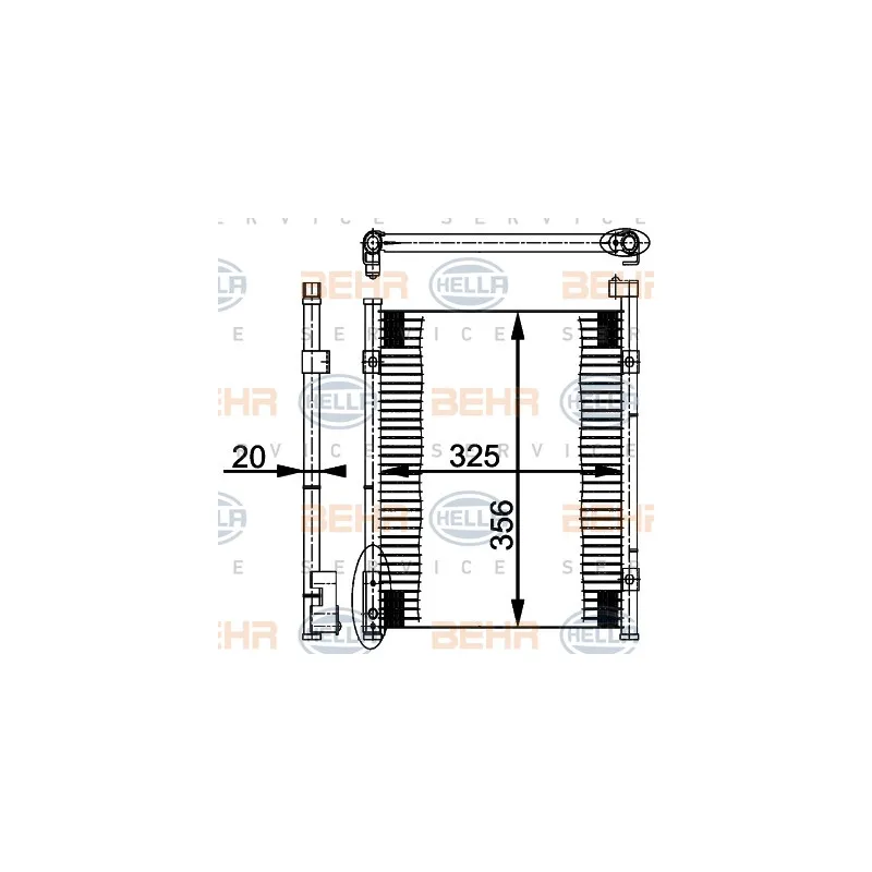 Condenseur, climatisation HELLA 8FC 351 037-021