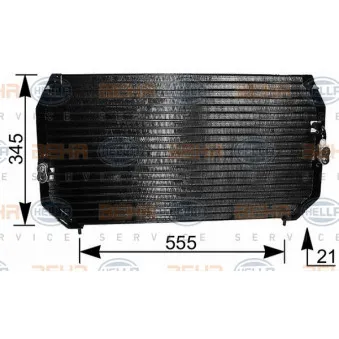Condenseur, climatisation HELLA 8FC 351 037-081