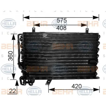 Condenseur, climatisation HELLA 8FC 351 037-131