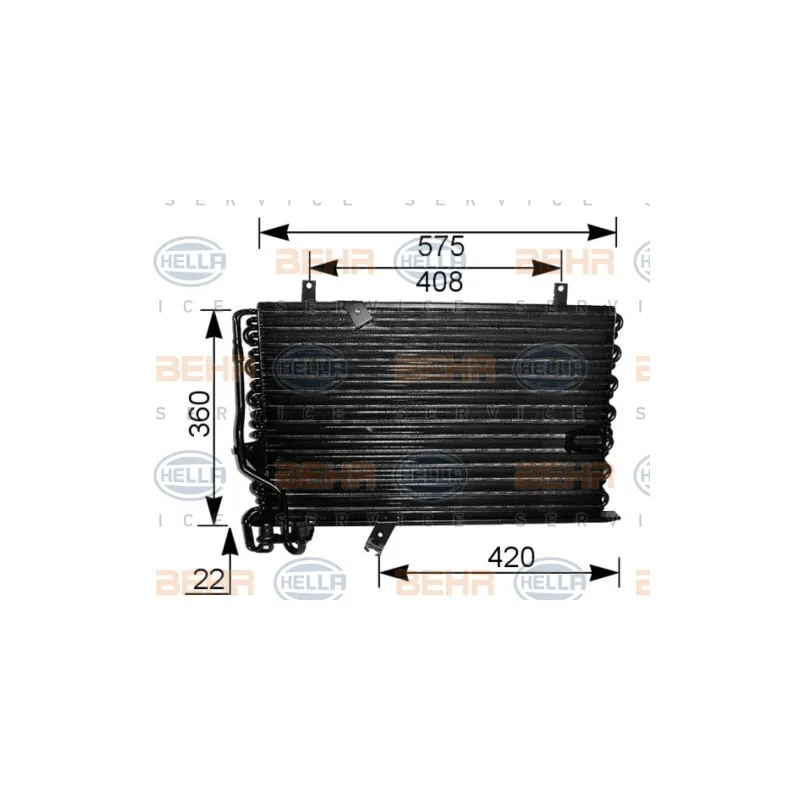 Condenseur, climatisation HELLA 8FC 351 037-131