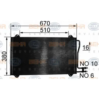 Condenseur, climatisation HELLA 8FC 351 037-161