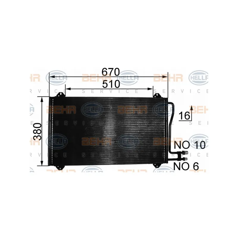 Condenseur, climatisation HELLA 8FC 351 037-161