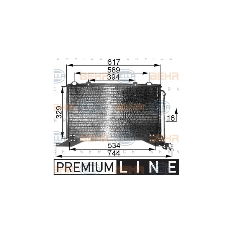 Condenseur, climatisation HELLA 8FC 351 037-171