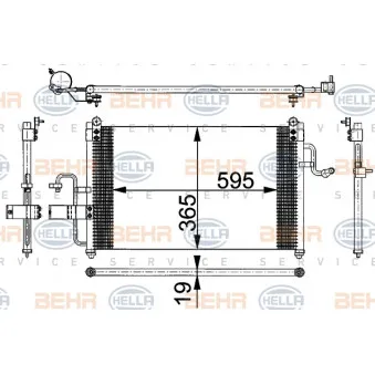Condenseur, climatisation HELLA 8FC 351 037-231