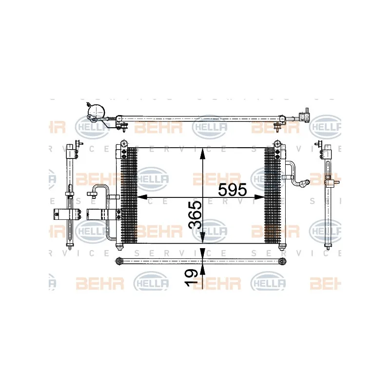 Condenseur, climatisation HELLA 8FC 351 037-231