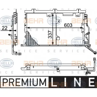 Condenseur, climatisation HELLA 8FC 351 037-311