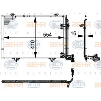 Condenseur, climatisation HELLA 8FC 351 037-334