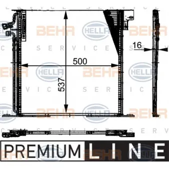 Condenseur, climatisation HELLA 8FC 351 037-341