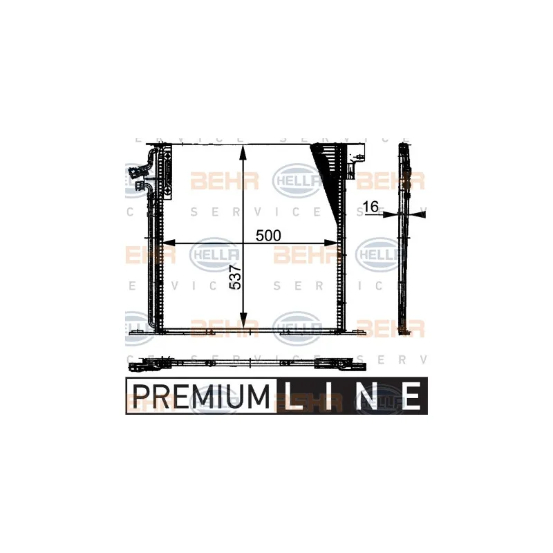 Condenseur, climatisation HELLA 8FC 351 037-341