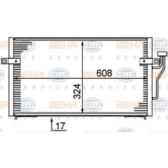 Condenseur, climatisation HELLA 8FC 351 037-351