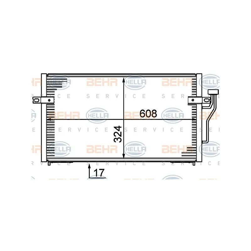 Condenseur, climatisation HELLA 8FC 351 037-351