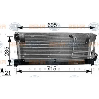 Condenseur, climatisation HELLA 8FC 351 037-381