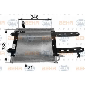 Condenseur, climatisation HELLA 8FC 351 037-421