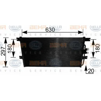 Condenseur, climatisation HELLA 8FC 351 037-431
