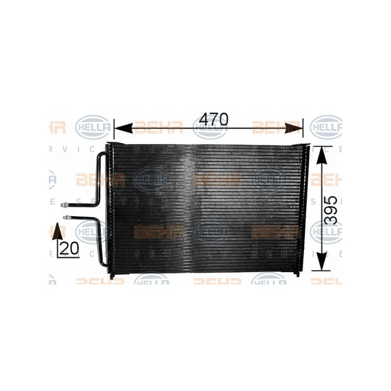 Condenseur, climatisation HELLA 8FC 351 037-551
