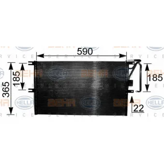 Condenseur, climatisation HELLA 8FC 351 037-621
