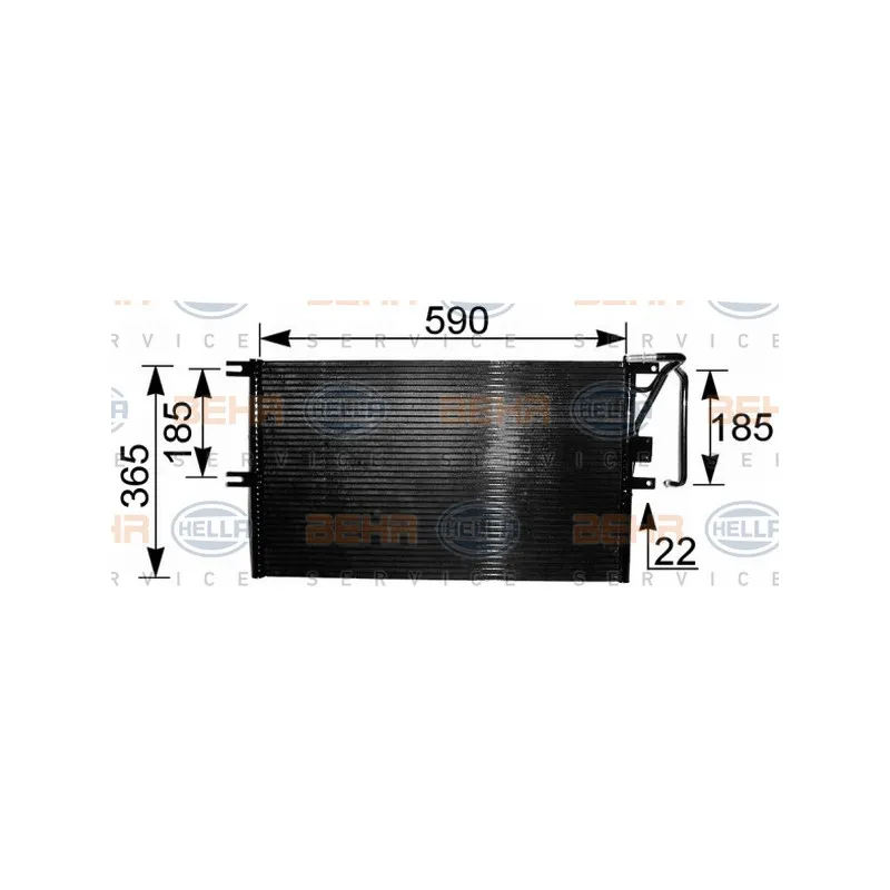 Condenseur, climatisation HELLA 8FC 351 037-621