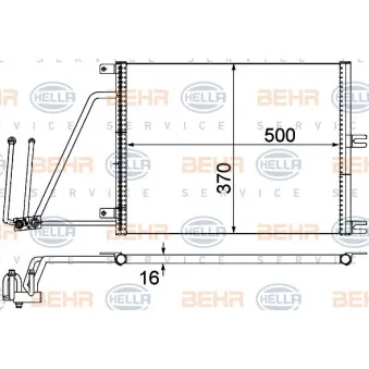 Condenseur, climatisation HELLA 8FC 351 037-634