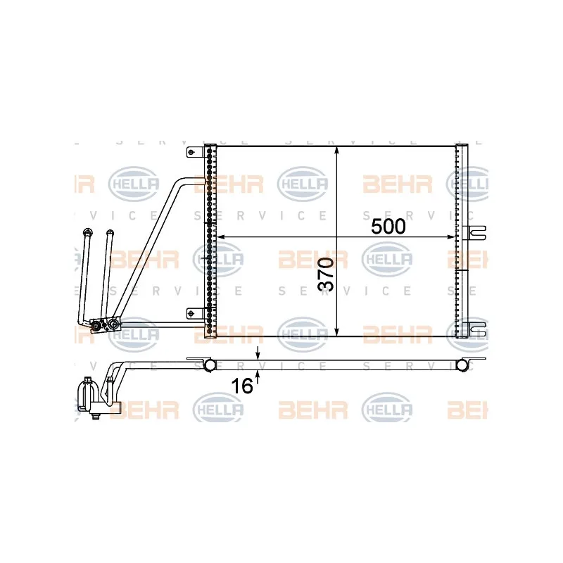 Condenseur, climatisation HELLA 8FC 351 037-634