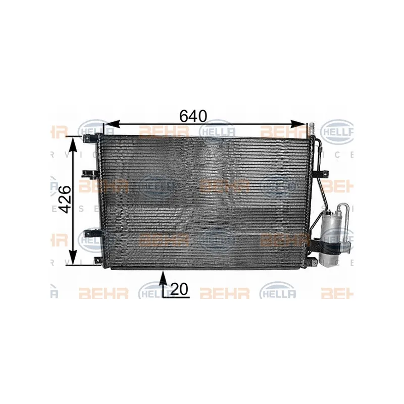 Condenseur, climatisation HELLA 8FC 351 037-641