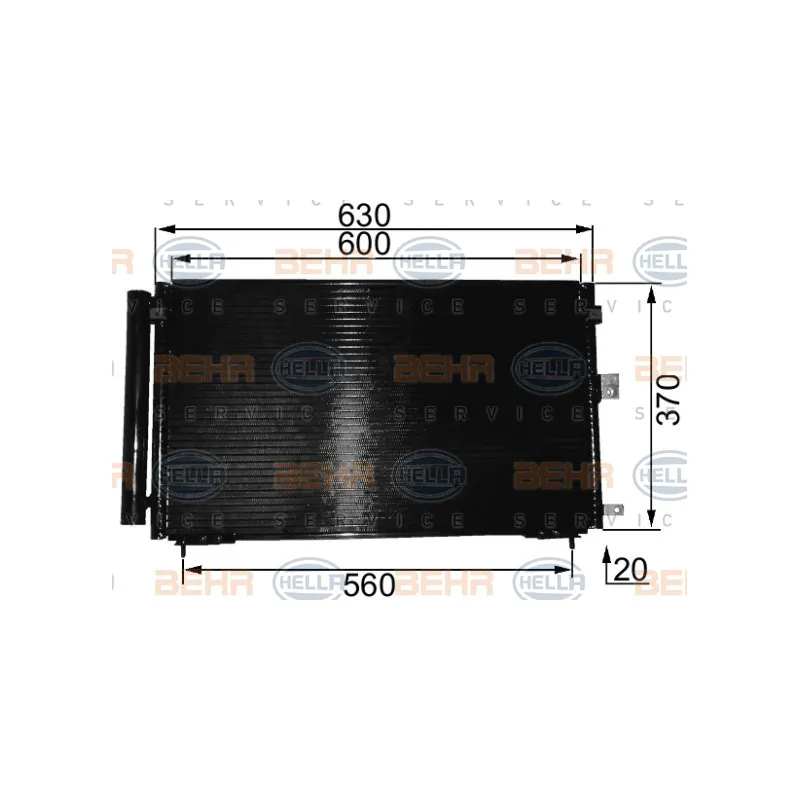 Condenseur, climatisation HELLA 8FC 351 037-661