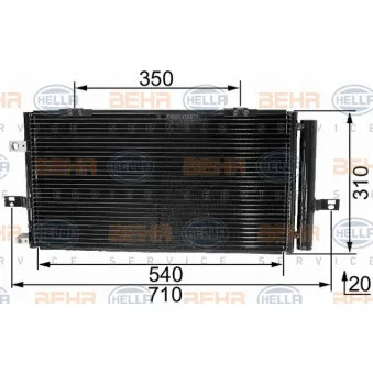 Condenseur, climatisation HELLA 8FC 351 037-671