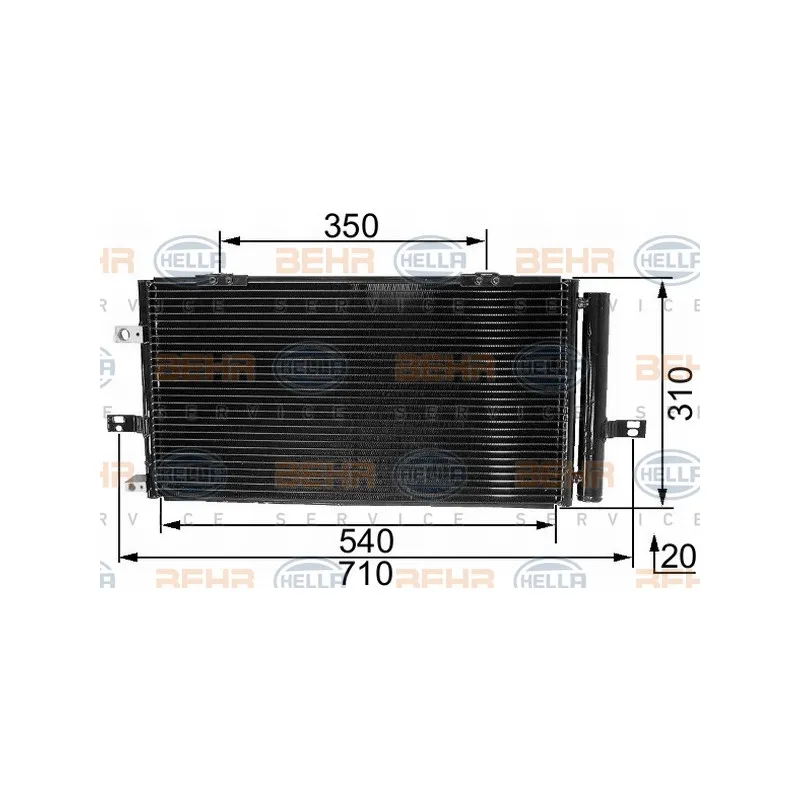 Condenseur, climatisation HELLA 8FC 351 037-671