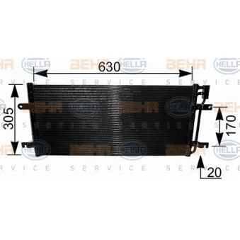 Condenseur, climatisation HELLA 8FC 351 037-701