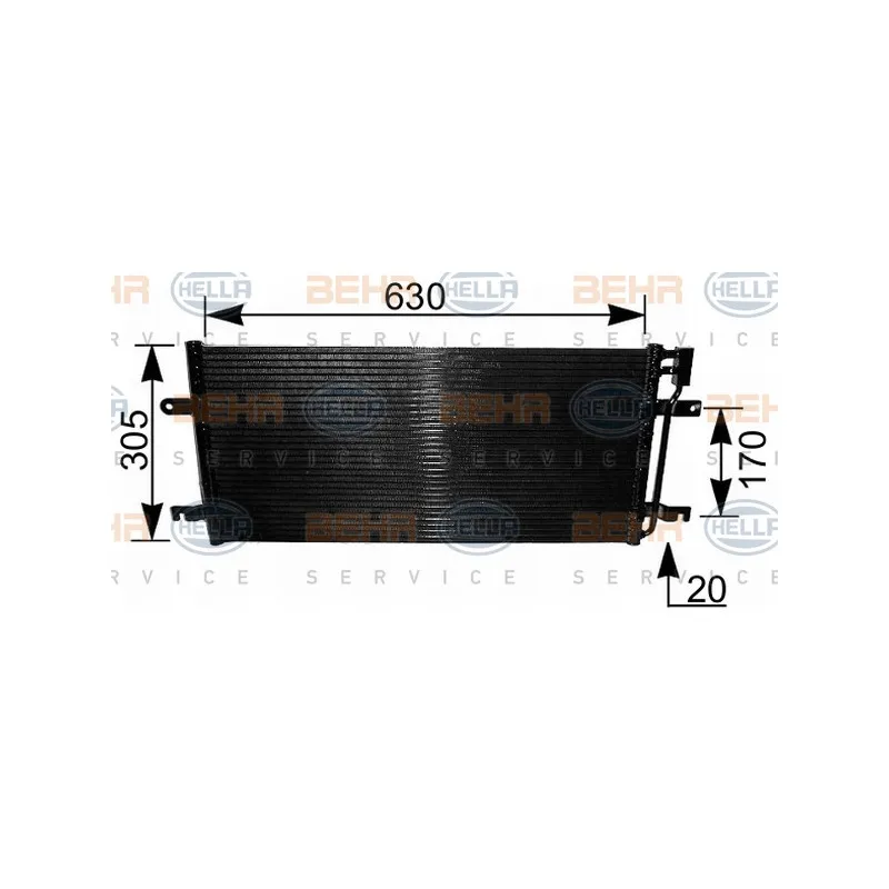 Condenseur, climatisation HELLA 8FC 351 037-701