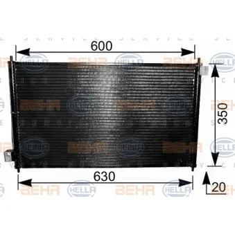 Condenseur, climatisation HELLA 8FC 351 037-741