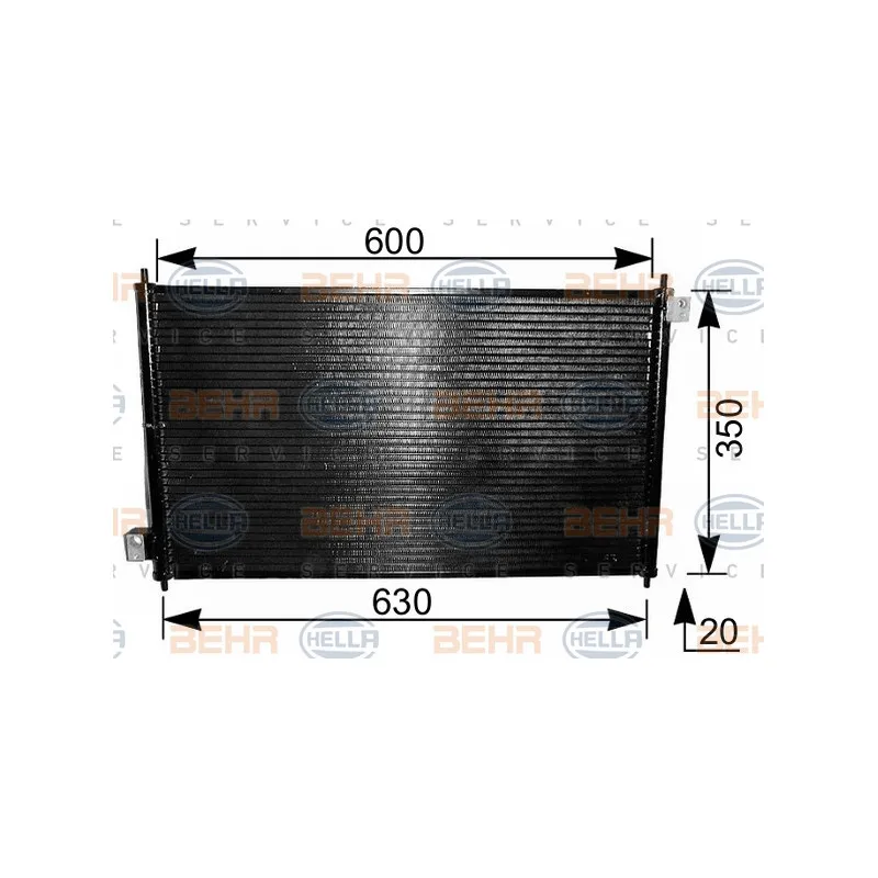 Condenseur, climatisation HELLA 8FC 351 037-741