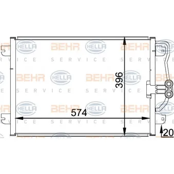 Condenseur, climatisation HELLA 8FC 351 037-751