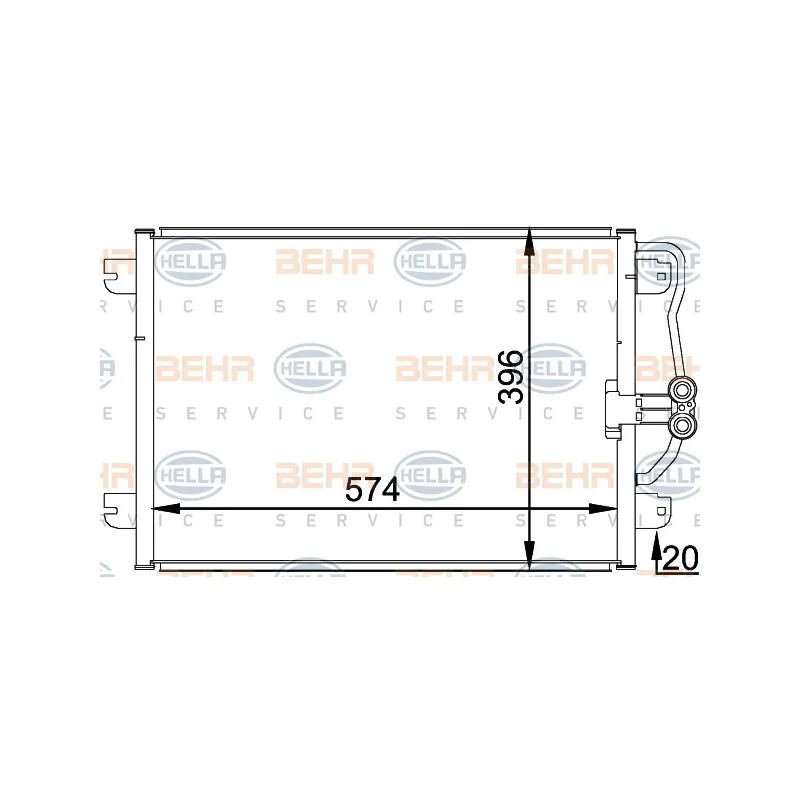 Condenseur, climatisation HELLA 8FC 351 037-751
