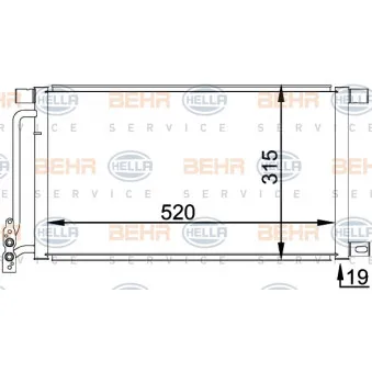 Condenseur, climatisation HELLA 8FC 351 038-214