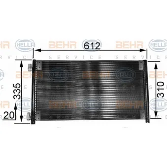 Condenseur, climatisation HELLA 8FC 351 038-311