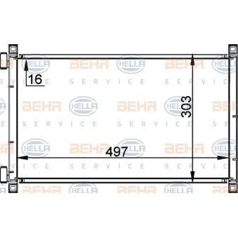 Condenseur, climatisation HELLA 8FC 351 038-321