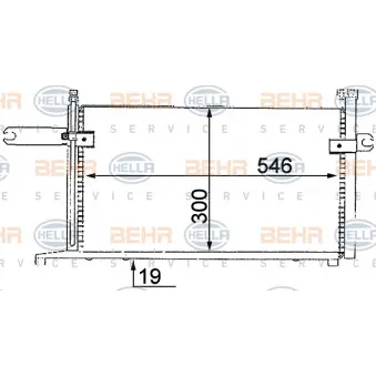 Condenseur, climatisation HELLA 8FC 351 038-411
