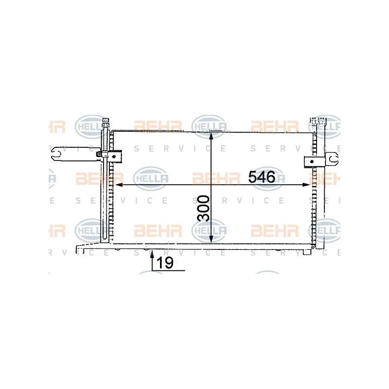 Condenseur, climatisation HELLA 8FC 351 038-411