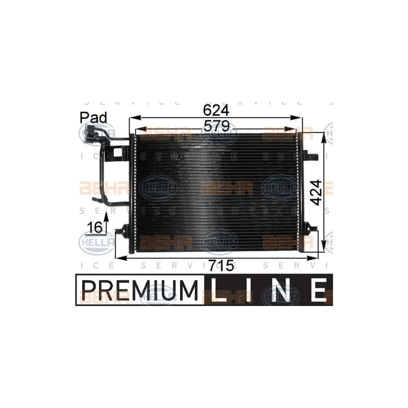 Condenseur, climatisation HELLA 8FC 351 038-431