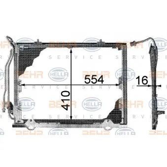 Condenseur, climatisation HELLA 8FC 351 038-451