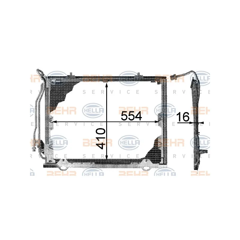 Condenseur, climatisation HELLA 8FC 351 038-451