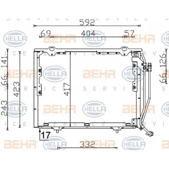 Condenseur, climatisation HELLA 8FC 351 038-454