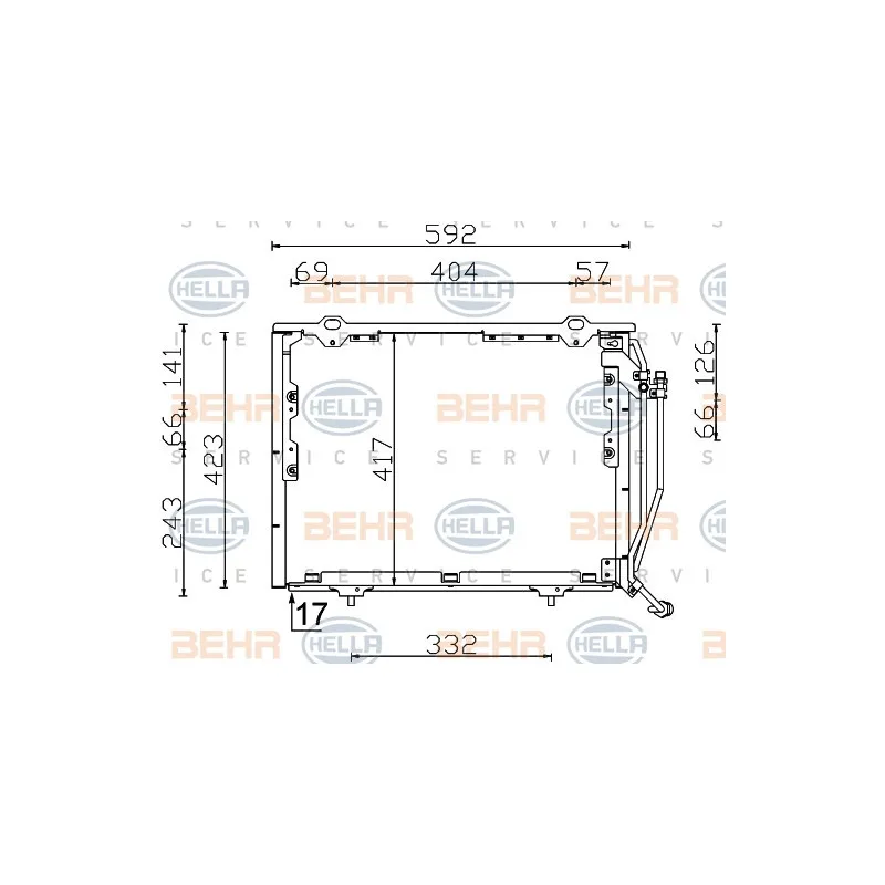 Condenseur, climatisation HELLA 8FC 351 038-454