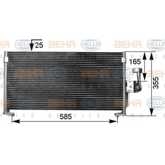 Condenseur, climatisation HELLA 8FC 351 038-471