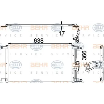 Condenseur, climatisation HELLA 8FC 351 038-481