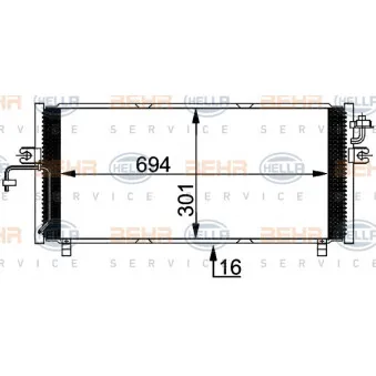 Condenseur, climatisation HELLA 8FC 351 038-491