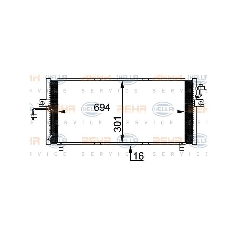 Condenseur, climatisation HELLA 8FC 351 038-491