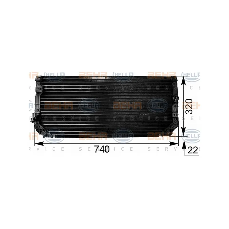 Condenseur, climatisation HELLA 8FC 351 038-521
