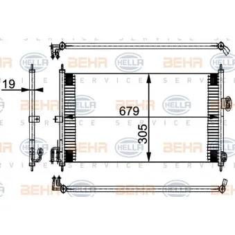 Condenseur, climatisation HELLA 8FC 351 038-581